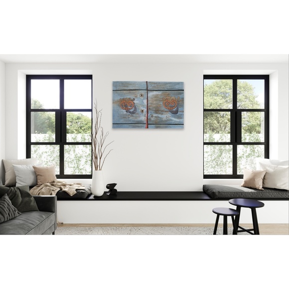 DOOR #2 - original mixed media textile wall hanging - New - Picture 4 of 7